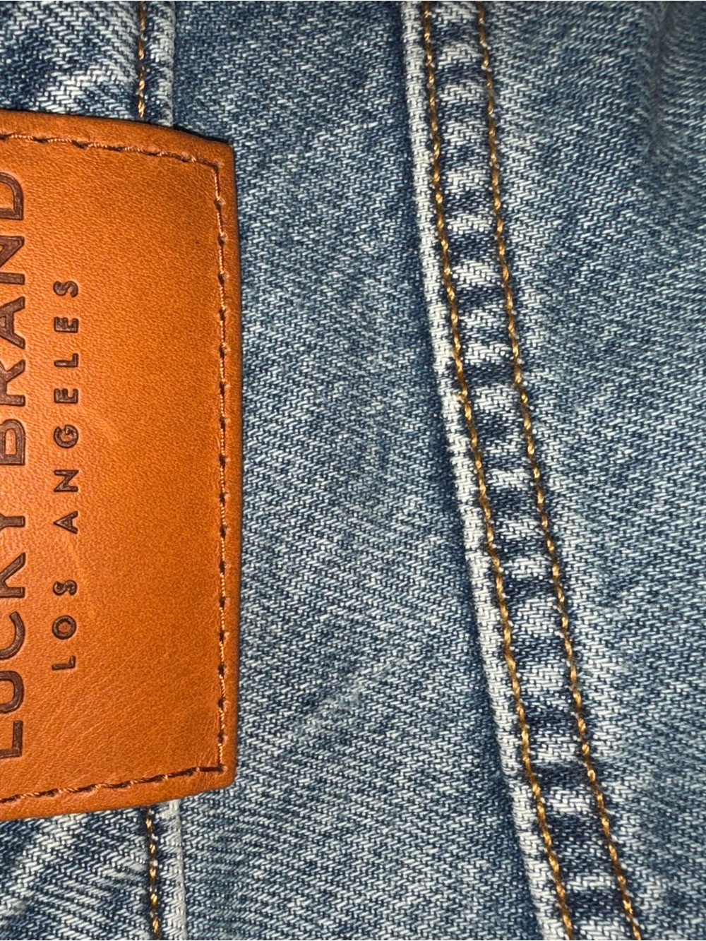 Lucky Brand High Rise Wide Leg Cuffed Jeans Blue Denim Size 14/32 Coastal Boho - Picture 10 of 12